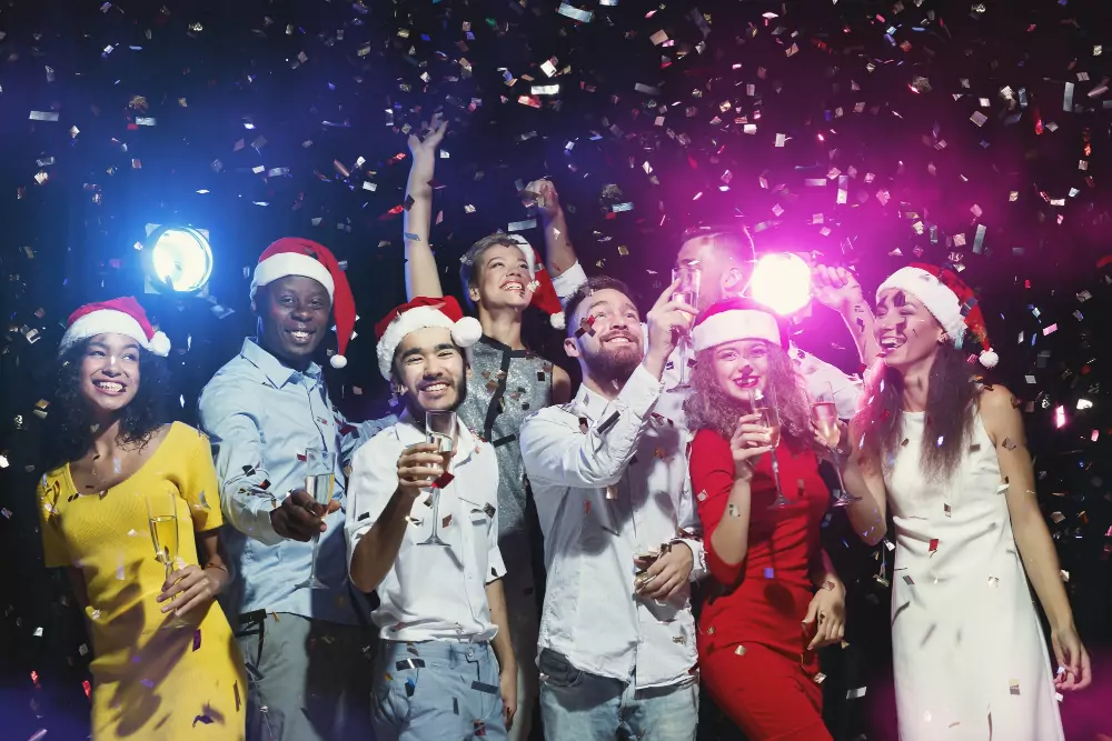 Weihnachtsfeier - ausgelassenen Party